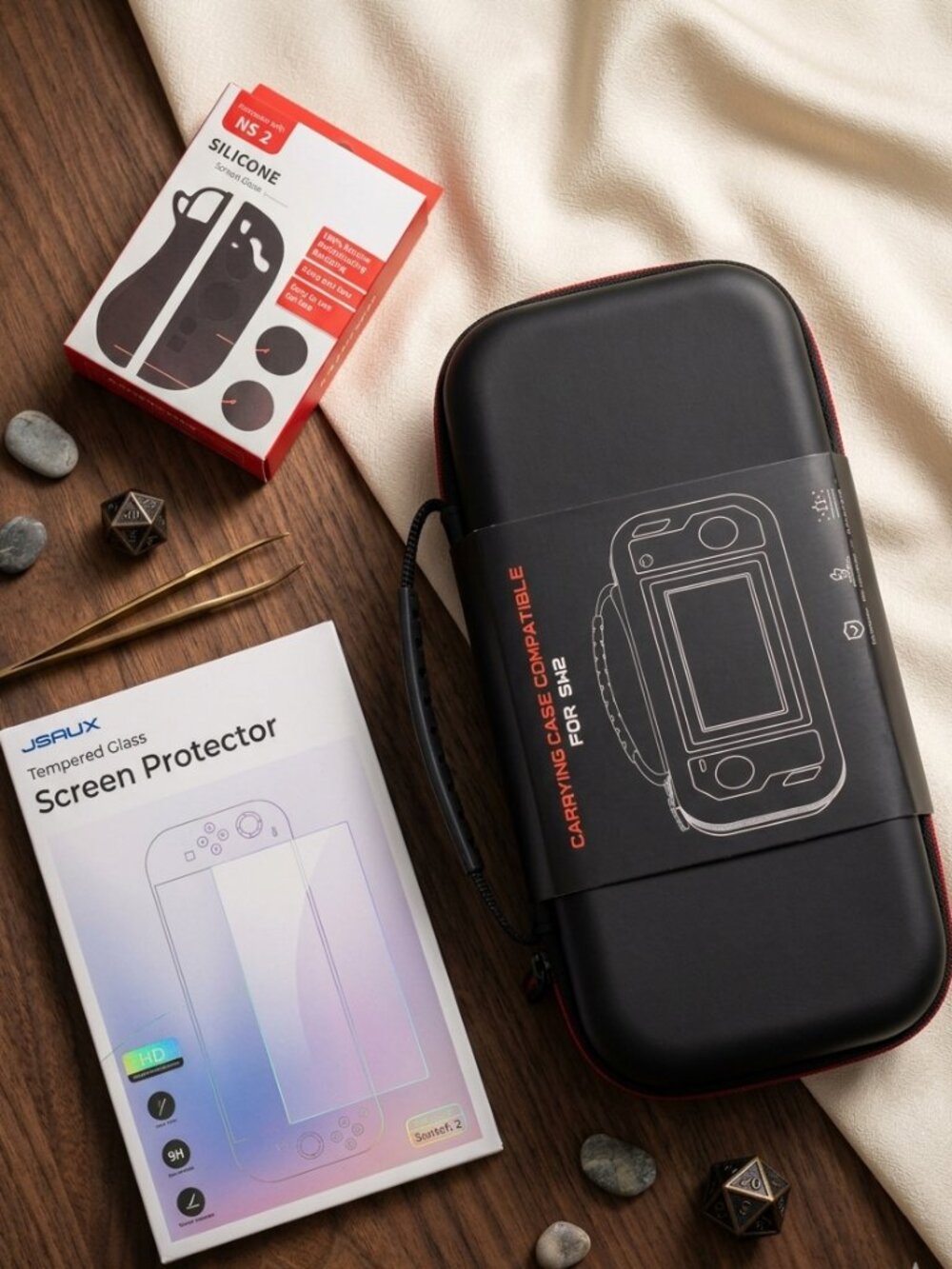 Hard Travel Heavy Case Bundle for Nintendo Switch 2 w/ FREE 4- Screen Protector